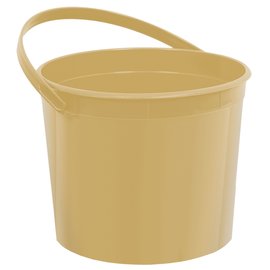 Gold Plastic Bucket w/ Handle