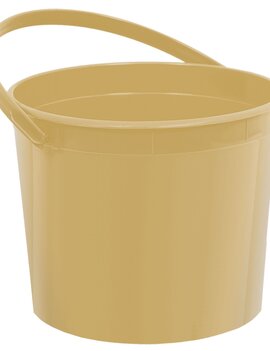 Gold Plastic Bucket w/ Handle