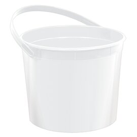 White Plastic Bucket w/ Handle