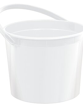 White Plastic Bucket w/ Handle