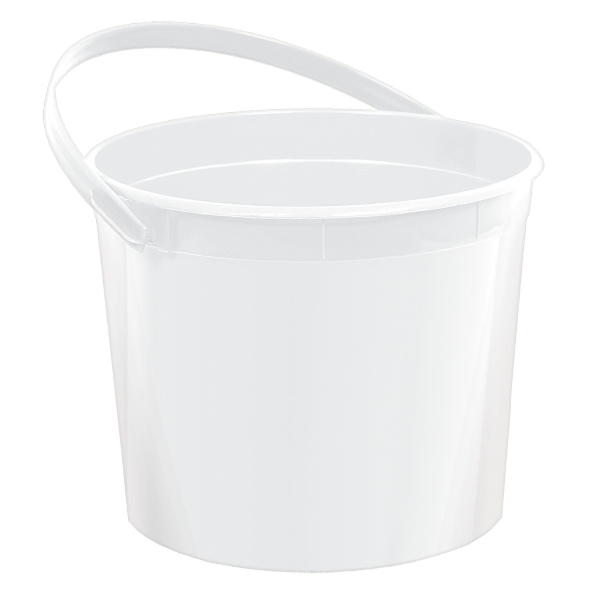 White Plastic Bucket w/ Handle