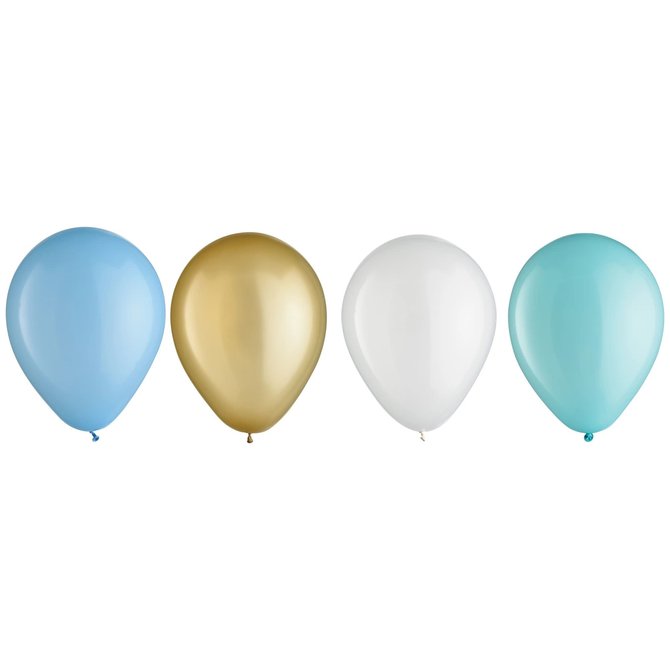 Pastel Blue 5" Latex Balloon Assortment -25ct