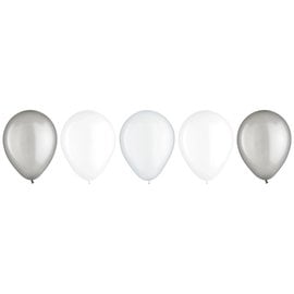 11" Latex Balloon Assortment - Platinum -15ct