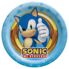 Sonic 7" Round Plates -8ct