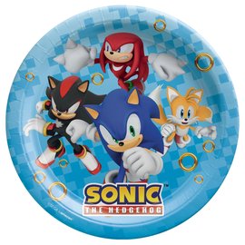 Sonic 9" Round Plates -8ct