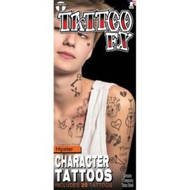 Character Tattoo Kit - Hipster, Stick and Poke