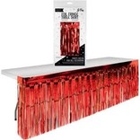 Red Foil Fringe Table Skirt -9' x 2.4'