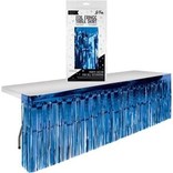 Blue Foil Fringe Table Skirt- 9' x 2.4'