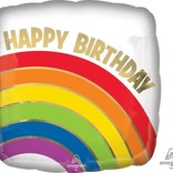 Birthday Gold Rainbow Foil Balloon, 18"