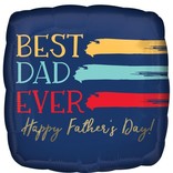 Painted Best Dad Ever Foil Balloon, 17"