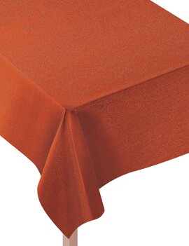 Rust Metallic Fabric Table Cover, 60" x 104"