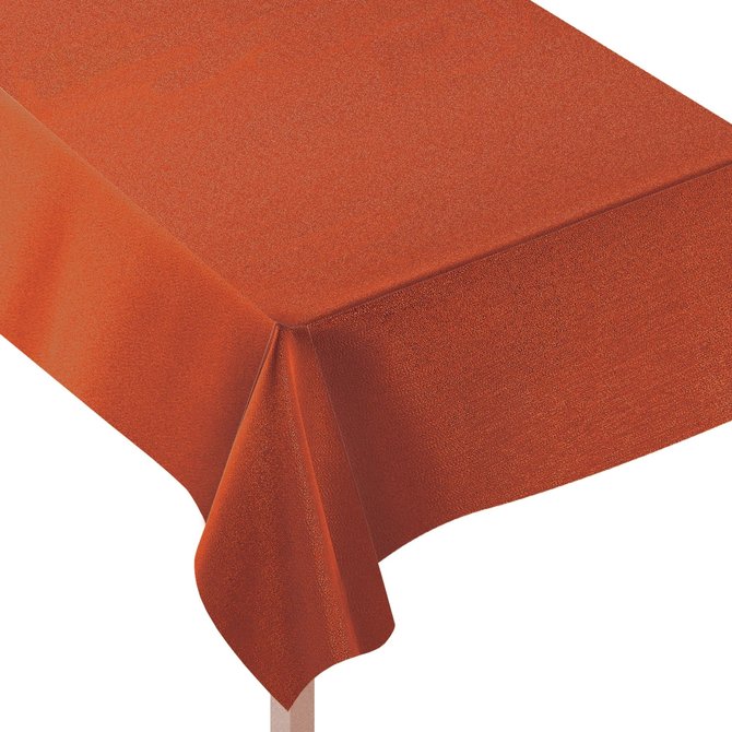 Rust Metallic Fabric Table Cover, 60" x 104"