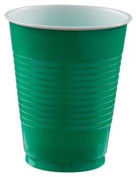 18 oz. Plastic Cups, High Ct. - Festive Green 50ct