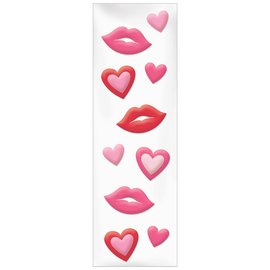 Lips and Hearts Long Gel Clings