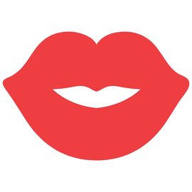 Valentine Lips Cutout