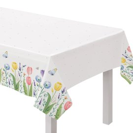 Tulip Garden Flannel Back Tablecover