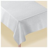 Metallic Tablecloth, 60" x 84" - White/Silver