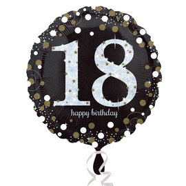 Sparkling 18th Birthday Foil Balloon, 18"