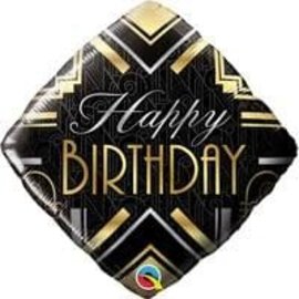 18" Birthday Art Deco Balloon