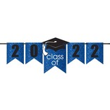 Grad Personalized Glitter Paper Letter Banner Kit - Blue, 12'