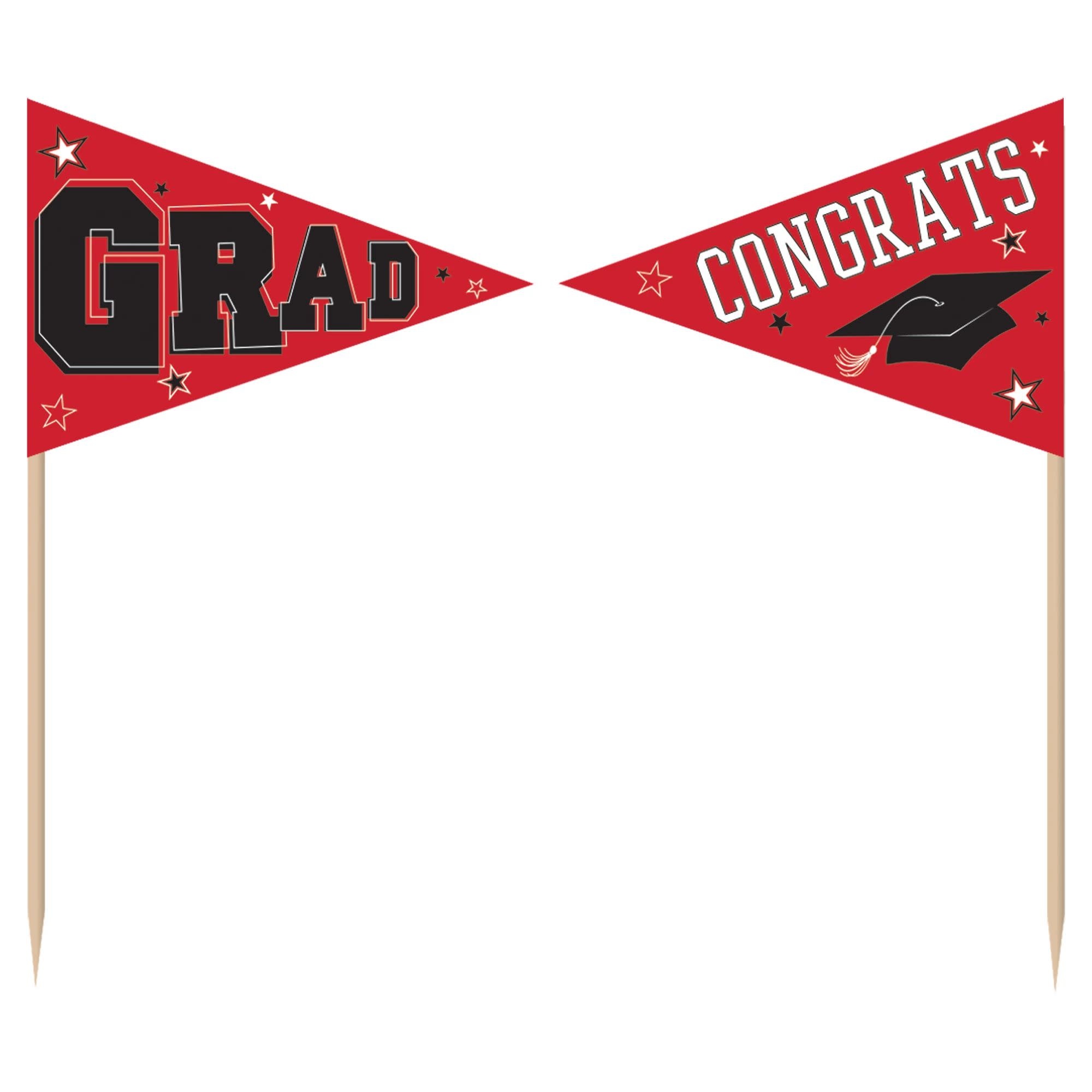 School Colors Pride Party Picks - Red 36ct.