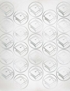 Grad Metallic Sticker Seals - Silver  50ct
