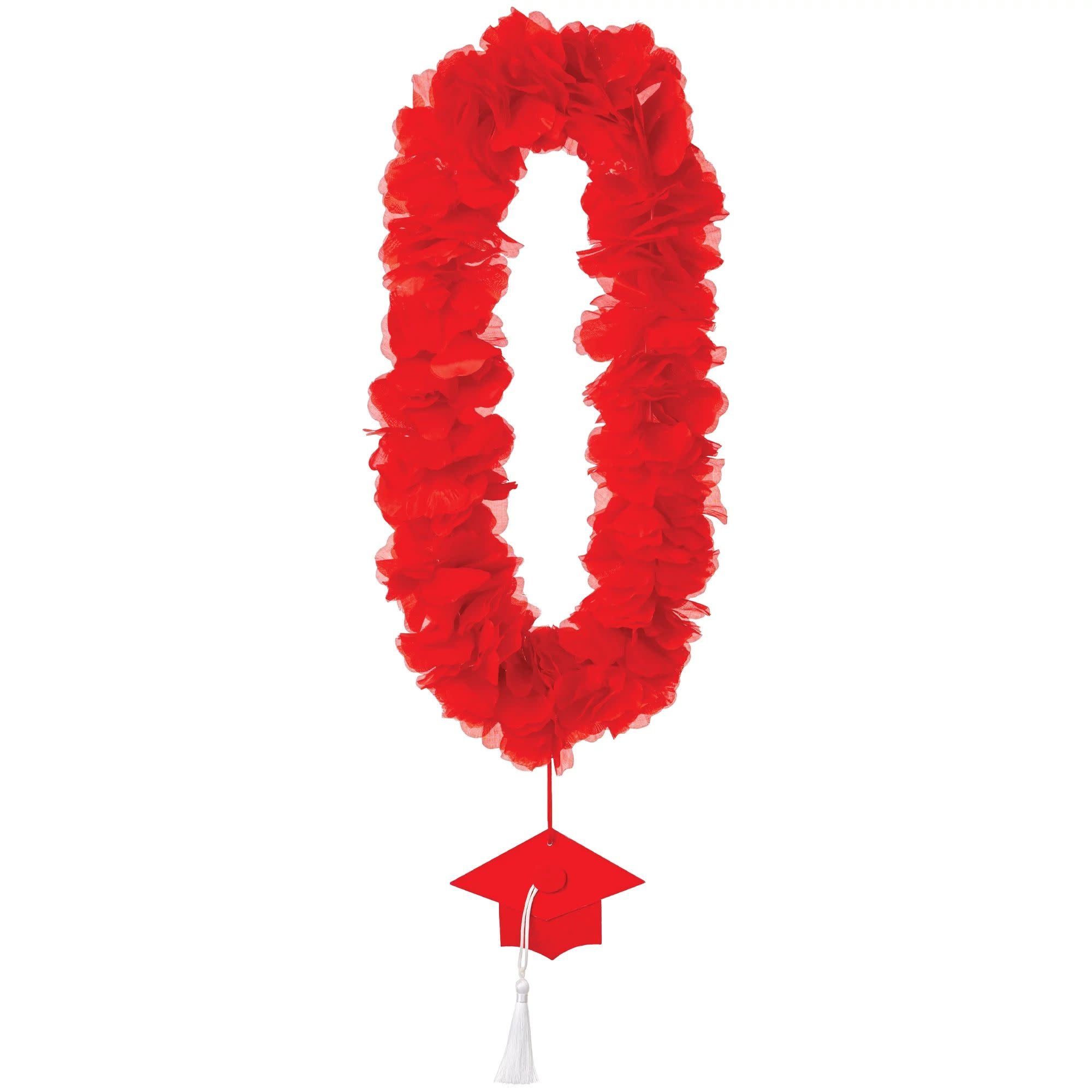 Grad School Colors Lei - Red