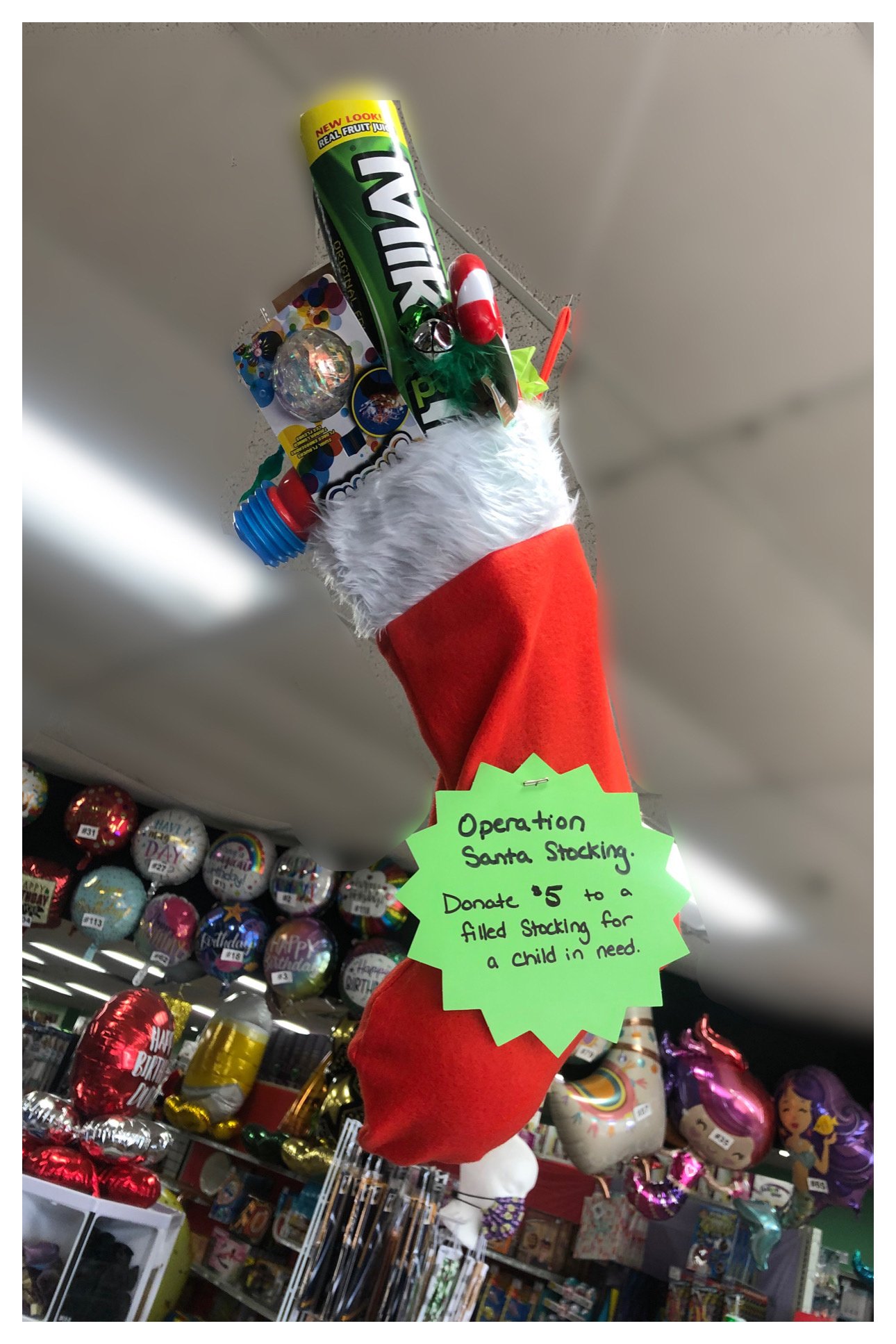 Donate $5 or more for a toy filled stocking  for children  in  need.  POP party will have pickups for children in need of stockings on 12/20 from 5-7