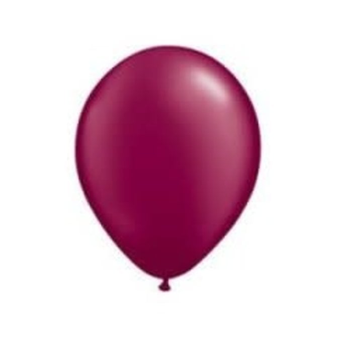 Qualatex Maroon  - single latex helium filled Pickup or Local delivery only includes Hi-float