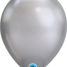 Chrome Silver- single latex helium filled Pickup or Local delivery only includes Hi-Float