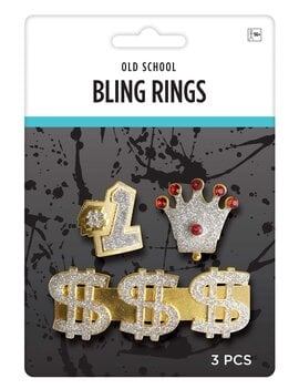 Old School Bling Rings Set 3ct