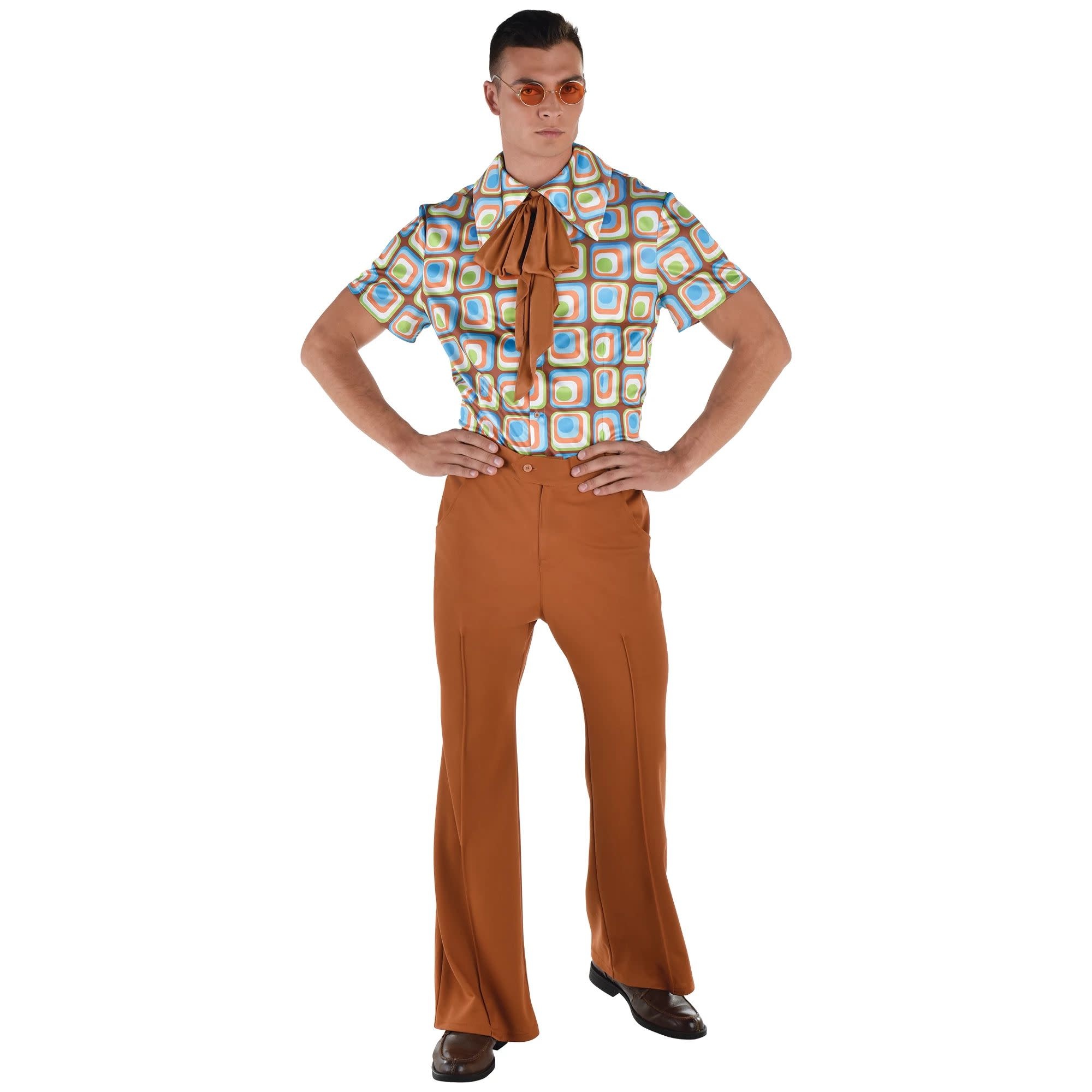 Adults 60's Collared Shirt & Pants Set