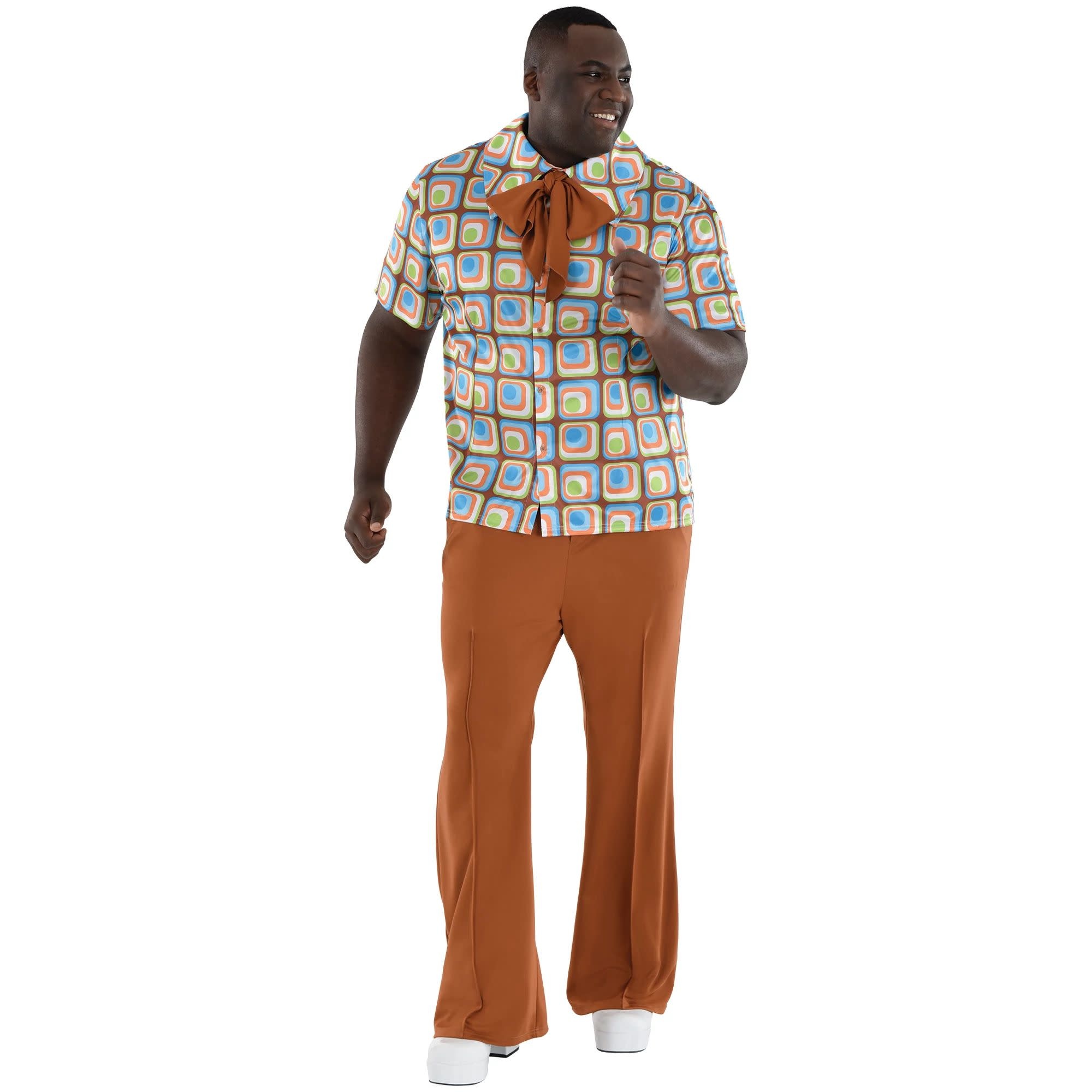Adults 60's Collared Shirt & Pants Set