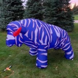 Red White and Blue Stripes - Inflatable Buffalo