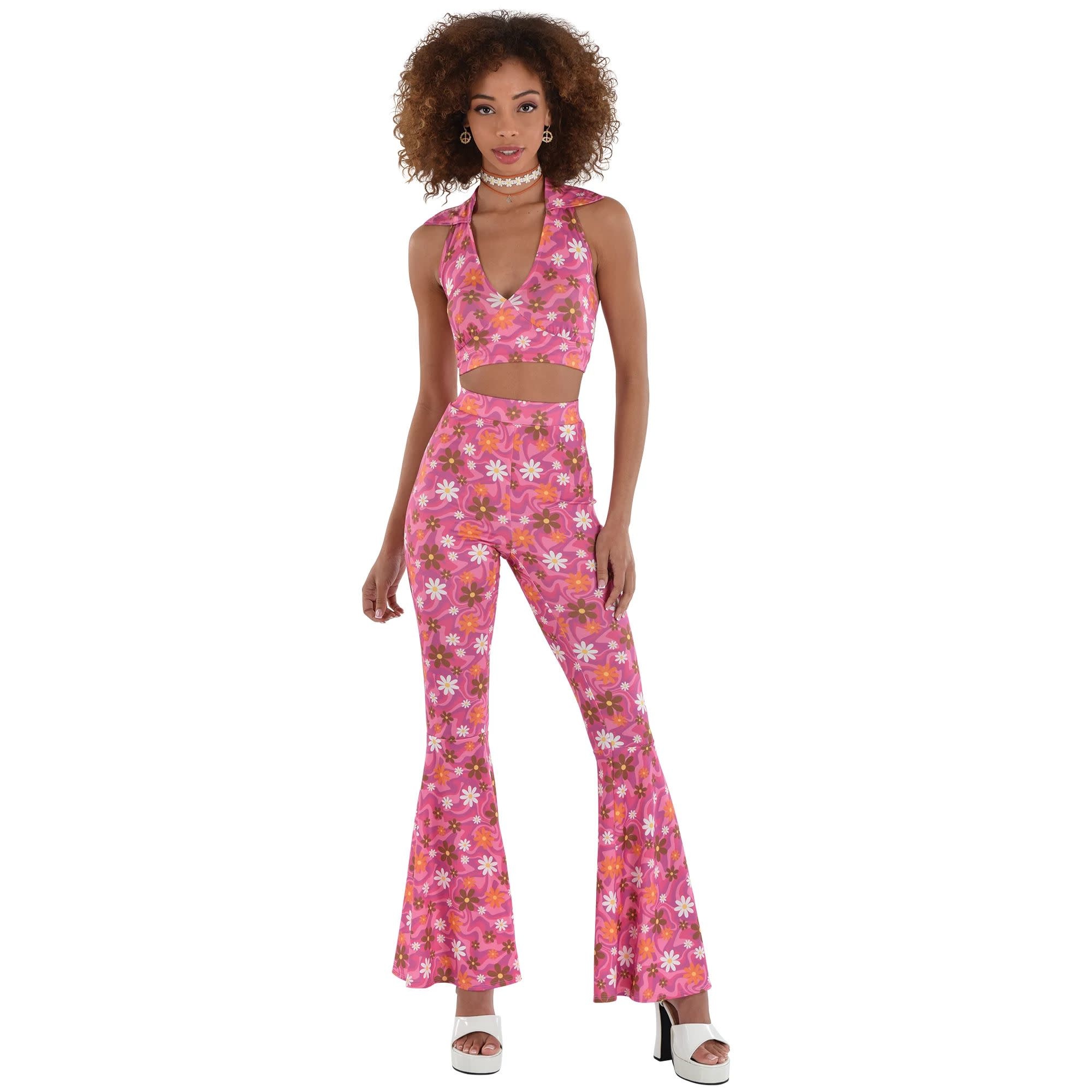 Womens 60's Halter Top & Pant Set