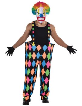 Neon Circus Light Up Mask & Wig