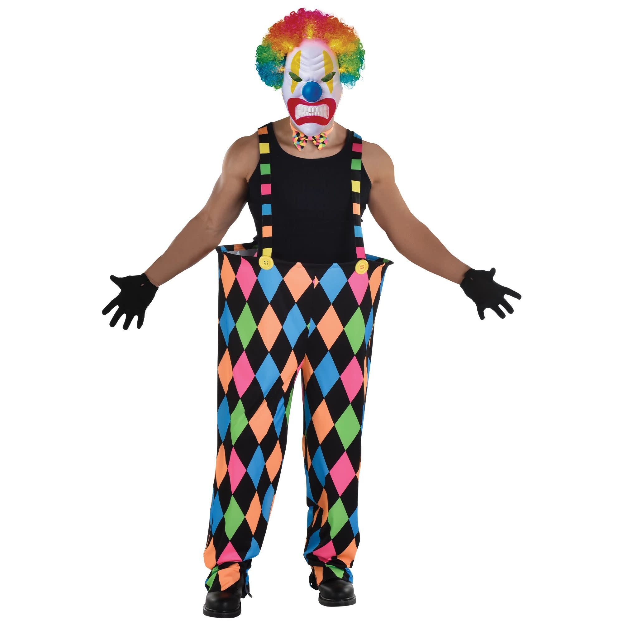 Neon Circus Light Up Mask & Wig