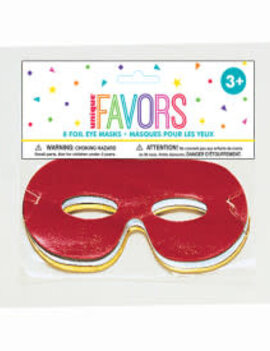 Foil Eye Masks - Assorted Colors, 8ct
