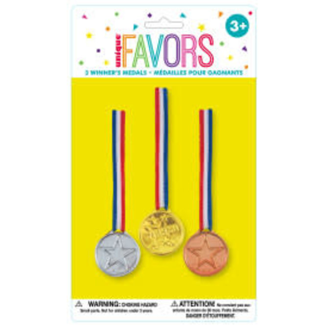 Gold, Silver & Bronze Winner Medals