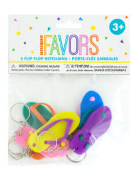 Flip Flop Keychains, 6ct