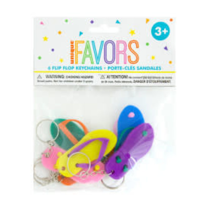 Flip Flop Keychains, 6ct