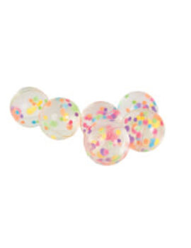 Confetti Filled Bouncy Balls Net Bag, 8ct