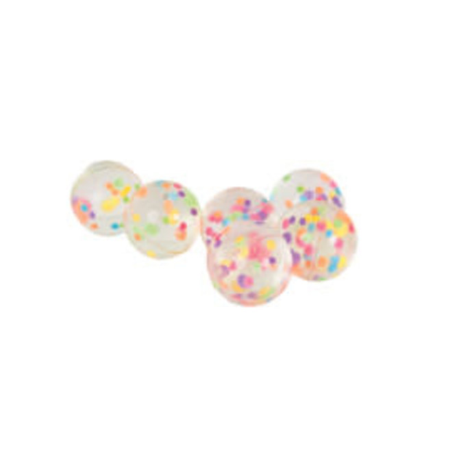 Confetti Filled Bouncy Balls Net Bag, 8ct