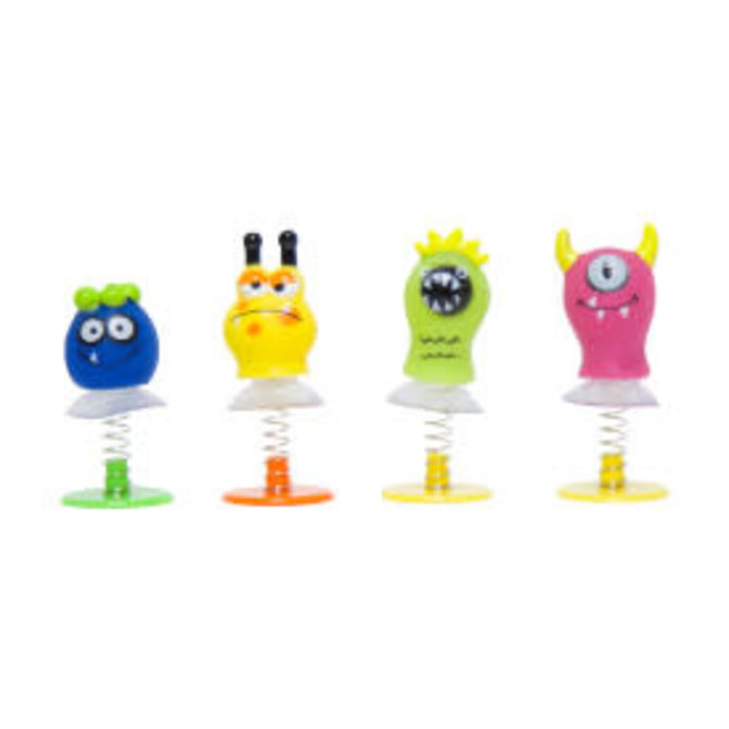 Cute Monsters Spring Pop Up Toys Net Bag, 4ct