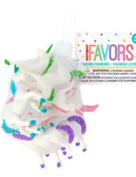 Plastic Unicorn Figurines Net Bag, 8ct