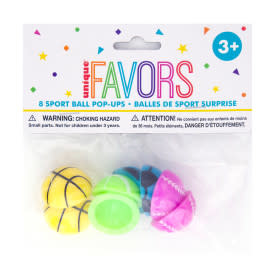 Sports Ball Pop Up Favors, 8ct