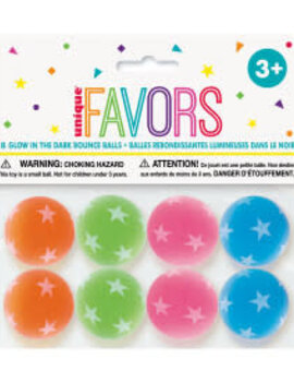 Glow in the Dark Bounce Ball Favors, 8ct