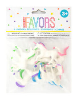 Plastic Unicorn Figurine Favors, 8ct