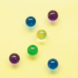 Clear Glitter Bounce Balls Net Bag, 6ct - Bulk