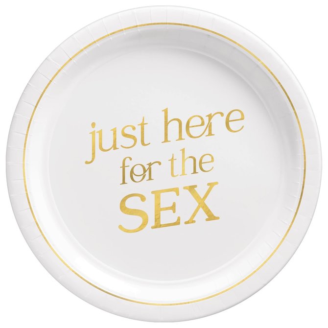 Just Here For The Sex 9" Round Plates, 8ct